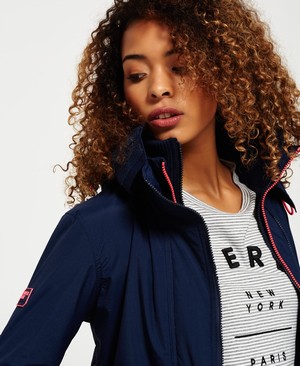 Superdry Pop Cipzár Hooded Arctic SD-Windcheater Női Kabát Korall/Sötétkék | IHPZE6028